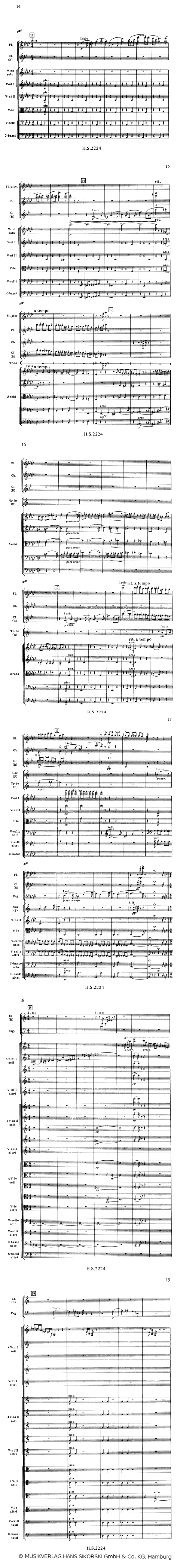Schostakowitsch Symphonie Nr.1 Ausschnitt - © MUSIKVERLAG HANS SIKORSKI GmbH & Co. KG, Hamburg - Abdruck mit frdl. Genehmigung